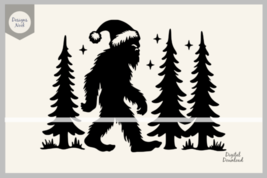 Bigfoot santa svg clipart silhou thumb200