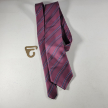 Christian Dior Tie Mens Blue Silk Burgundy and Blue Size 3.5&quot; x 54&quot; - £8.73 GBP