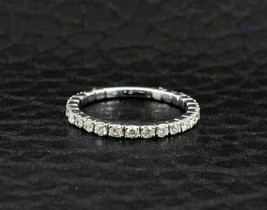 1.00Ct Round Cut Simulated Diamond Anniversary Ring Wedding Band 14k White Gold - £153.90 GBP