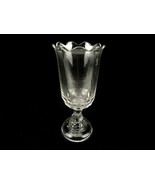 Footed Bouquet Vase/Glass Spooner Jar, Thumbprint Pattern, Scalloped , V... - $269.19 MXN