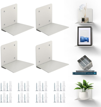 Floating Book Shelves for Wall, Steel Constructed Hidden Bookshelf with ... - $25.01