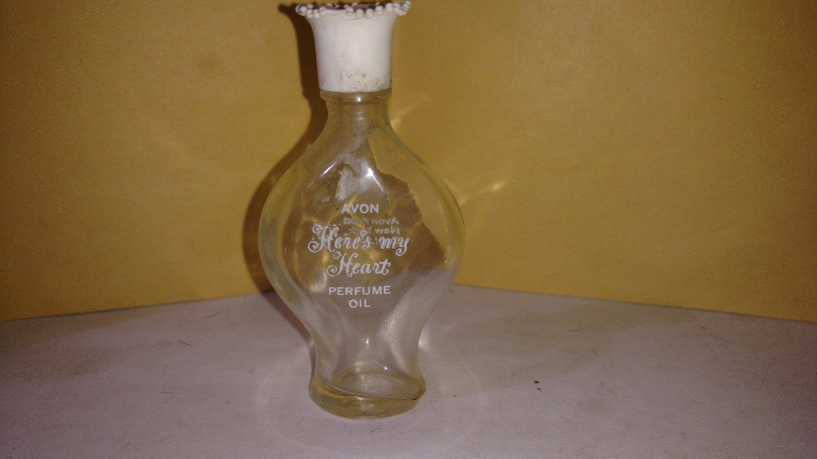 Avon Miniature Here&#39;s My Heart Cologne Bottle Empty - $2.00