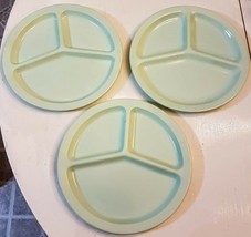 King-Line Divided Dinner Plate LOT 10&quot; Mint Green Melamine Party Picnic ... - £14.96 GBP