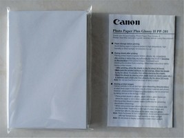 Canon Photo Paper Plus Glossy II PP-201, 4&quot;x 6&quot;, 50 Sheets sealed package - £3.99 GBP