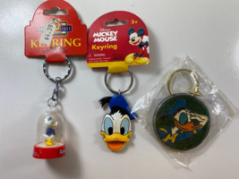 NOS Vintage Lot 3 Disney Donald Duck Keychains - £15.45 GBP