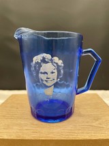 Shirley Temple Mini Cobalt Blue Glass Pitcher Creamer Honeycomb Optics Blue - £7.79 GBP