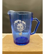 Shirley Temple Mini Cobalt Blue Glass Pitcher Creamer Honeycomb Optics Blue - £7.62 GBP