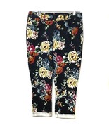 CI SONO CUFFED JEAN CARPIS FLORAL PANTS SIZE LARGE - $180.56 MXN