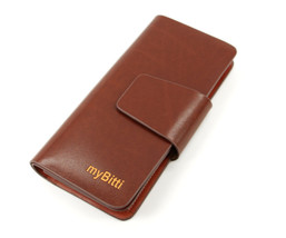 Genuine Leather Long Bifold Cowhide Wallet  Money Card Holder Purse - £21.57 GBP