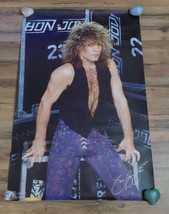 Jon Bon Jovi 1986 Original Music Poster Hair Band Speakers 22x34 Funky - £18.17 GBP