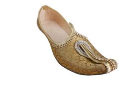 Men Shoes Indian Handmade Jutti Wedding Loafers Khussa Flat Mojaries US 6-12 - £43.25 GBP