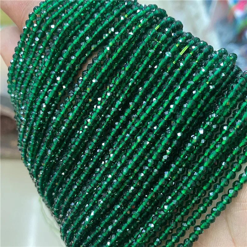 Wholesale 3 MM  New Mountain Jad Green Malachite Faceted Small Beads Tiny Perido - £44.18 GBP