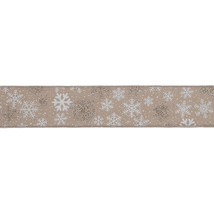 Snowflake Print Wired Ribbon 2.5&quot; x 10 Yds. - $51.20