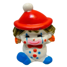 Vintage 1974 The First Years Avon Squeaky Clown Baby Teething Toy Bath 4.75&quot; - £7.63 GBP