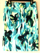 Jones New York skirt size 6 P women blue &amp; green zip close - $10.09