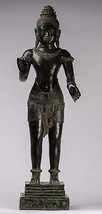 Vishnu Estatua - Antigüedad Pre Rup Estilo Bronce Standing Khmer - 84cm/... - £1,802.25 GBP
