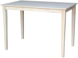 International Concepts Solid Wood Top Dining Table, 30 X 48, Unfinished. - £252.50 GBP