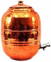 Handcrafted Pure Copper Water Dispenser, Storage Pot Tank for Kitchen, Home usag - £148.58 GBP