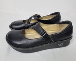 Alegria Shoes Womens 40 Dayna Mary Jane Black Leather Hook &amp; Loop Comfor... - $29.69