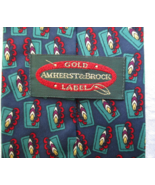 Amherst &amp; Brock Gold Label Imported All Silk Twill Tie Bohemian Eyelash ... - £18.65 GBP