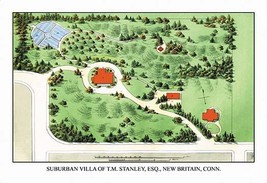 Suburban Villa of T.M. Stanley, Esq., New Britain, Conn. - £15.68 GBP