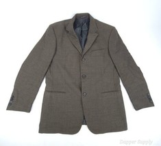 Hugo Boss Blazer Mens 40R Brown Wool Super 100 Coat 3 Button Suit Jacket - £39.38 GBP