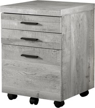 Filing Cabinet (Grey) With 3 Drawers From Monarch Specialties - $175.93