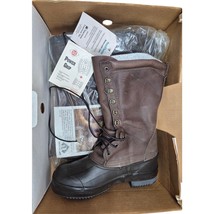 VTG Deadstock 60s Red Ball Boundary Montana Brown Leather Snow Boots Men... - $148.50