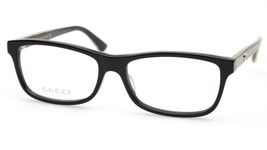 New Gucci Gg 0378O 001 Black Eyeglasses Frame 55-16-140mm B36mm Japan - £120.00 GBP