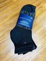 Tommy Hilfiger 6-Pair Athletic Quarter Cut Socks  Black/Gray - $21.41