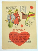 Vintage Vinegar Valentine Tightwad Penny Dreadful Sarcasm Insult Poem Ephemera - £7.85 GBP