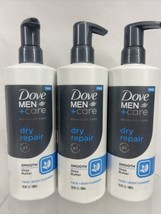 (3) Dove Men + Advanced Care DRY REPAIR Face &amp; Body Cleanser Shea Butter 16.9oz - £16.77 GBP