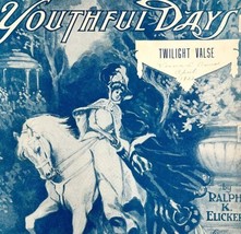 Youthful Days Twilight Valse 1907 Sheet Music Ralph Elicker Horse Art DWHH1 - $29.99
