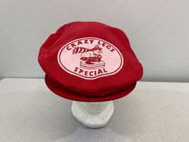 Crazy Legs Special Men&#39;s Newsboy Vintage Hat Red Snapback Cotton Blend - $13.85