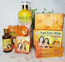 Nano Magic Potion Whitening Lotion + Nano White Soap + Serum + Face Cream - £74.75 GBP