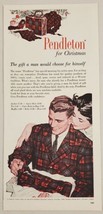 1960 Print Ad Pendleton Virgin Wool Clothing Couple Christmas Pendleton Mills,OR - £13.20 GBP