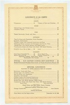  Ambassador Hotel Luncheon A La Carte Menu Los Angeles California 1938 - £29.38 GBP
