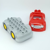 Duplo Lego Mickeys Workshop 10829 Replacement Red Car White Headlights Vehicle - £6.64 GBP