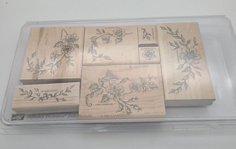 Vtg &#39;02 Stampin Up Definitely Decorative Toile Blossoms Stamp Set 7 Junk Journal - £10.80 GBP