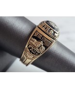 Womens 10k Gold Harley Davidson Motorcycle Diamond Ring 10.8g E3624 - £671.81 GBP