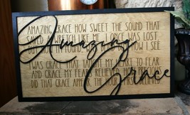 Amazing Grace Wooden Sign Décor 18&quot; x 10&quot; - $35.14