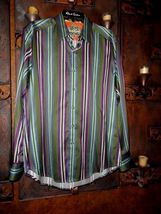 Robert Graham Striped Long Sleeve Shirt Medium Size - $94.05