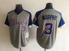 Braves #3 Dale Murphy Jersey Old Style Uniform Gray Blue Raglan - $45.00