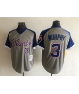 Braves #3 Dale Murphy Jersey Old Style Uniform Gray Blue Raglan - €39,06 EUR
