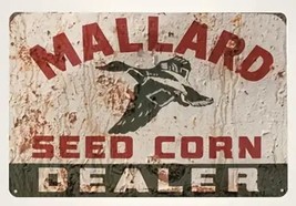 Mallard Seed Corn Dealer Vintage Novelty Metal Sign 12&quot; x 8&quot; Wall Art - £7.01 GBP
