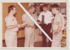 Vintage Original 70&#39;s Color Photo Kirk Douglas In Uniform Receiving Naval Award - £20.09 GBP