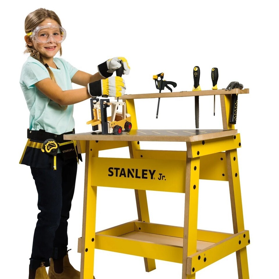 Brand New Stanley Jr. Kids Workbench Tool Set and 2 Wooden Kits, U047-K02-T09-SY Item image 3
