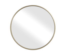 Martin Svensson Medium Round Gold Hooks Modern Mirror, 36x36 Inch - $190.00