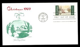 Vintage Postal History FDC Holiday Cachet Cover 1969 Christmas FL Cancel - £3.94 GBP