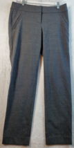 Loft Dress Pants Womens Size 2 Gray Wool Straight Leg Slash Pocket Flat Front - £16.67 GBP